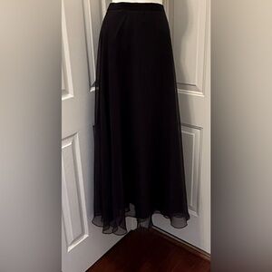 After Dark Elegant Black A-Line Skirt